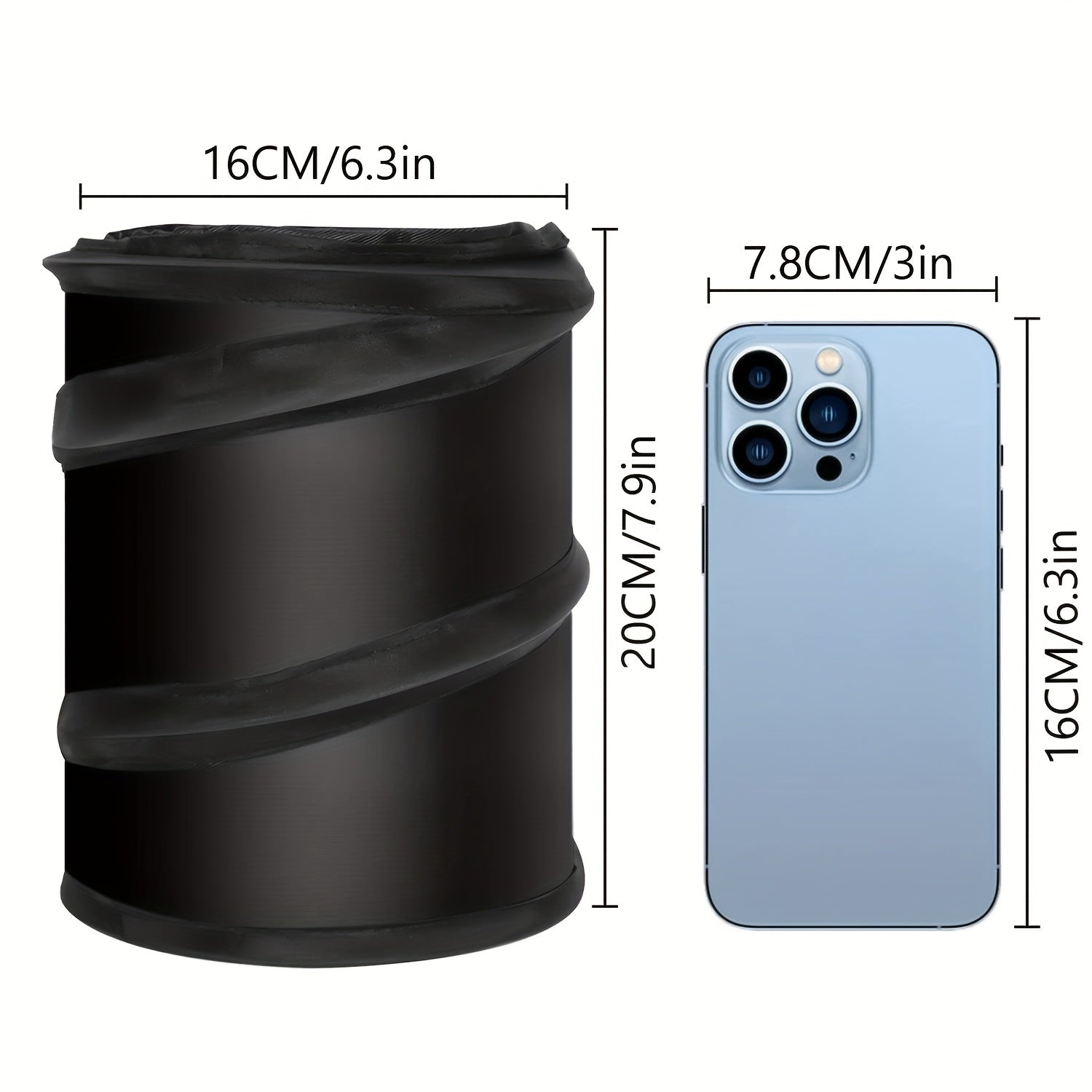 Car Trash Can Collapsible Pop-up Waterproof Bin Vehicle Garbage Basket