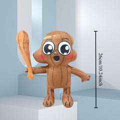 Cartoon Style Stick Doll Plush Body & Wood Arms Mixed Colors