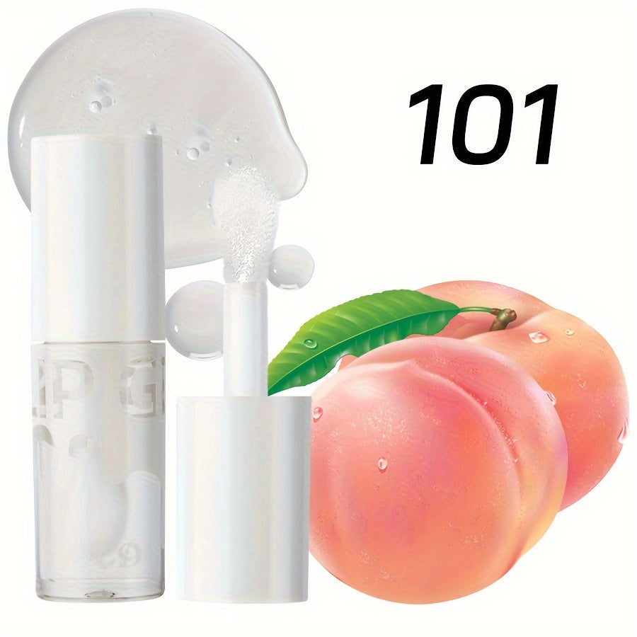 Peach & Strawberry Lip Gloss Pearly Glitter Moisturizing Lightening Nourishing