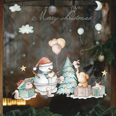 Christmas Cartoon Party Decoration Wall Sticker