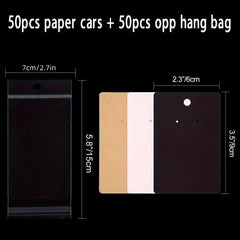 Earring Cards Jewelry Production Supplies 50 Earring Cards 50 Jewelry Packaging