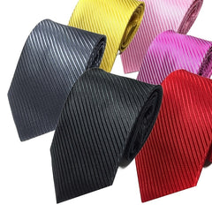 Men's Striped Red Gray Business NeckTie