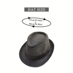 Cuffed Straw Hat Outdoor Sunshade Casual Top Hat