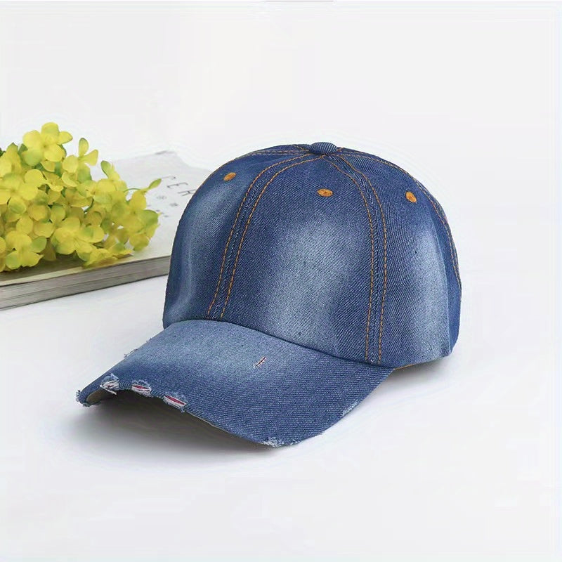 Unisex Sunshade Baseball Cap With Letter Embroidery