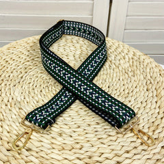 Colorblock Straw Bag Strap Adjustable For Shoulder Bag