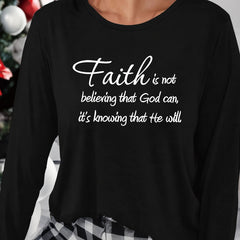 Crew Neck Lounge Top Long Sleeve Women's Lounge Sleepwear