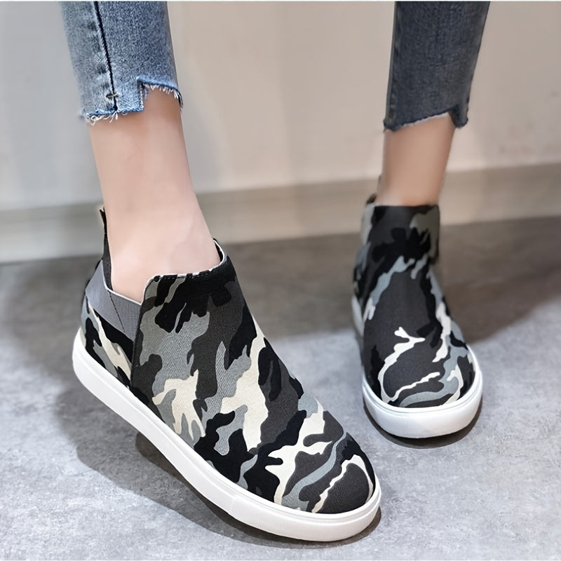 Women's Non slip Medium Tube Sneakers Warm Thick Bottom Skate Shoes