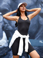 Ribbed Halter Shaping Romper Tummy Control Butt Lifting Women's Underwear