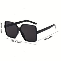 Oversized Square Sunglasses Casual Gradient Glasses UV400