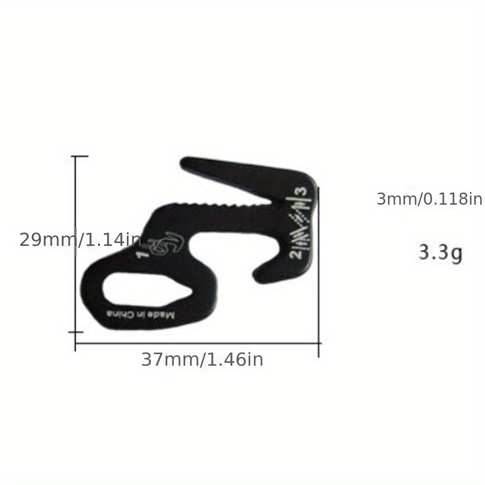Aluminum 9 Shape Buckle Wind Rope Tightener Camping Tent Hook