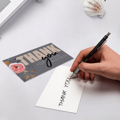 50pcs Thank You For Your Support Cards Handwritten Lettering Small Business Card