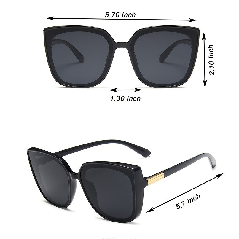 Vintage Cat Eye Sunglasses Women Oversized UV Protection