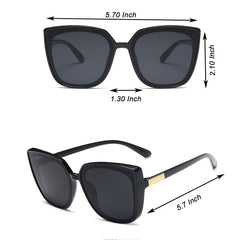 Vintage Cat Eye Sunglasses Women Oversized UV Protection