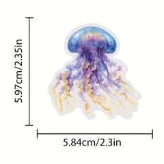 50pcs Jellyfish PET Stickers Decals For Phone Notebook Luggage