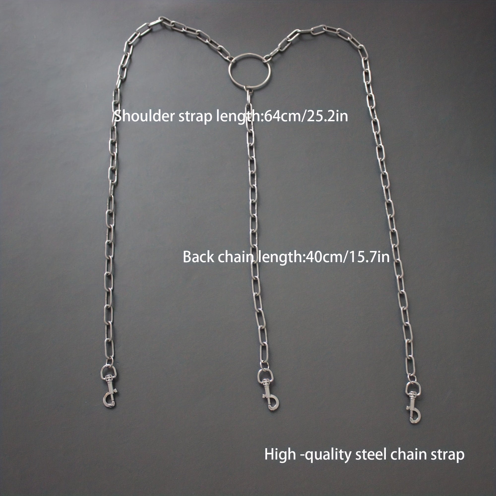 Punk Steel Chain O ring Chain Strap For Men