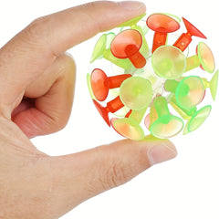 Kids Suction Cups Toys Bumpy Texture Multicolor Balls Indoor Outdoor Play