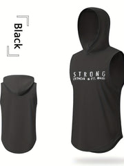 Men's Quick Drying Sports Hooded Tanktop for Gym Training