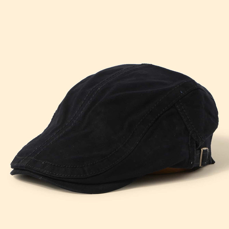 Cotton Solid Berets Cap Unisex Men Women's Cap Christmas Gift
