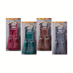 Fashionable Breathable Apron Women's Kitchen Lace Apron Sleeveless Smock