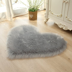 Heart Shaped Plush Rug Fluffy Carpet For Room