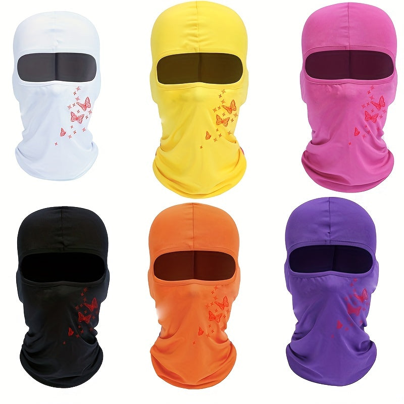 Butterfly Print Summer Riding Mask Balaclava Hat