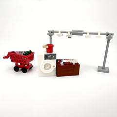 Bathroom Set MOC Accessories Washing Machine Building Blocks Toy Set