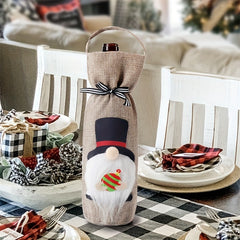 Christmas Faceless Old Man Doll Wine Bottle Cover