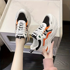 Women's Mesh Platform Sneakers Lace Up Outdoor Shoes