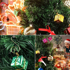 20pcs Christmas Ornament Hooks Metal Wire Hanging Hook For Christmas Tree