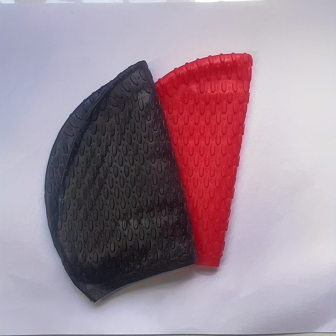 2pcs Silicone Swimming Caps Long Hair 3D Ear Protection