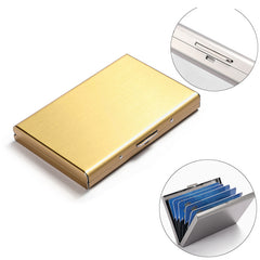 Metal Card Holder Men's Stainless Steel Anti-Degaussing Compact Card Box