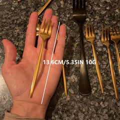 12pcs Stainless Steel Fruit Forks Salad Forks Set