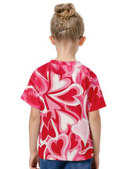 Tie Dye Clover Print 3D T-Shirt for Boys Girls Sports Gift