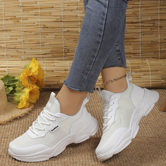 Women's Mesh Running Shoes Lightweight Chunky Sneakers Soft Sole Shockproof