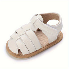Solid Breathable Sandals For Baby Girls Lightweight Non-slip Shoes