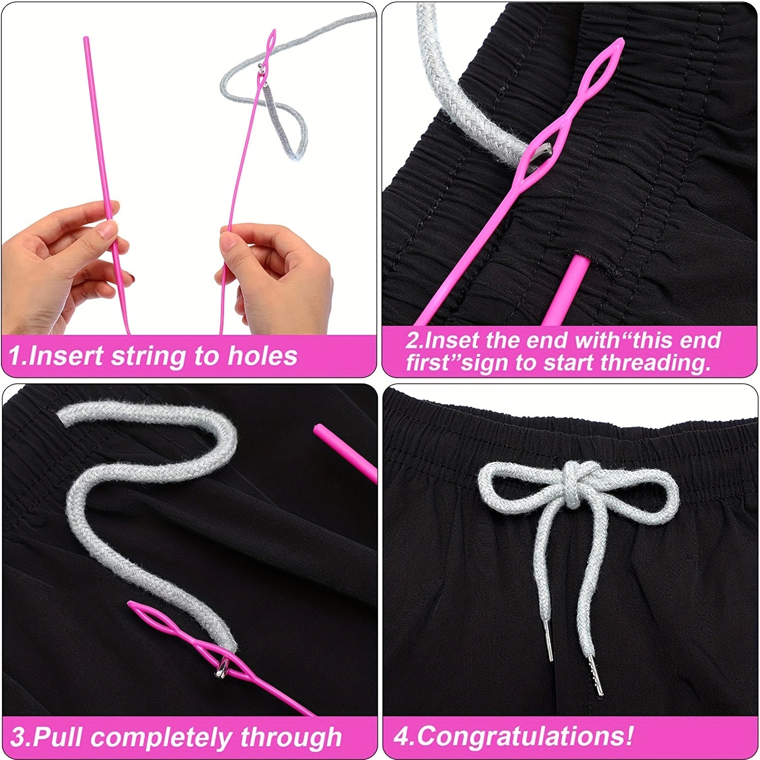 4pcs Drawstring Replacement Hoodie String Cord Shorts Drawstrings 54cm Long