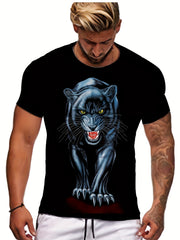Men's 3D Animals Print T shirt Crew Neck Tee