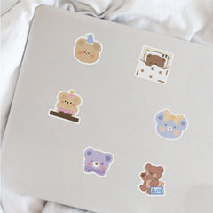 102pcs Bear Waterproof Sticker Pack