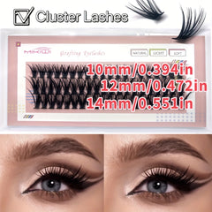 60 Cluster Eyelashes 40D D Curling 10 16mm Mixed False Eyelashes