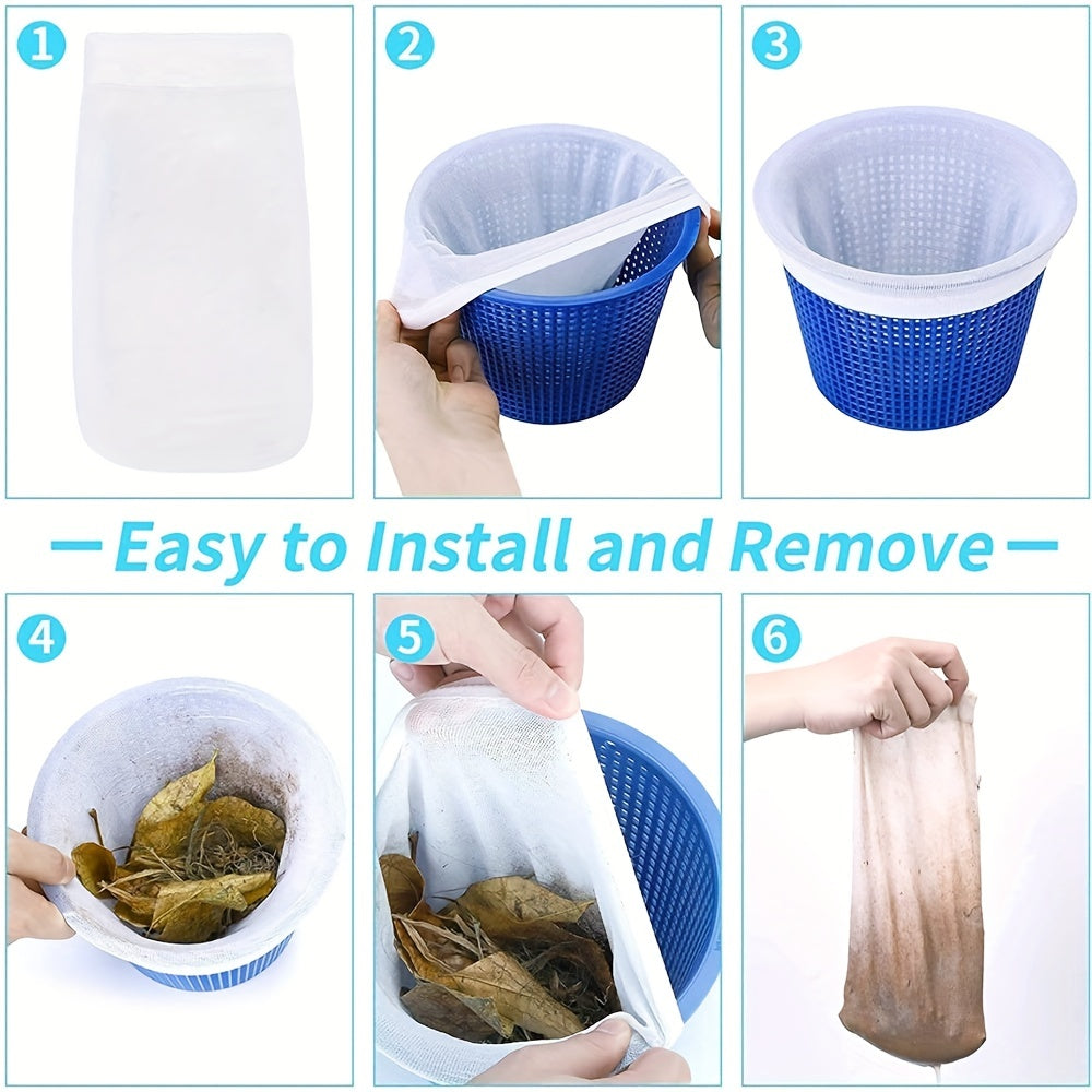 Pool Skimmer Socks 10pcs Filter Net Garbage Cover Anti-fouling