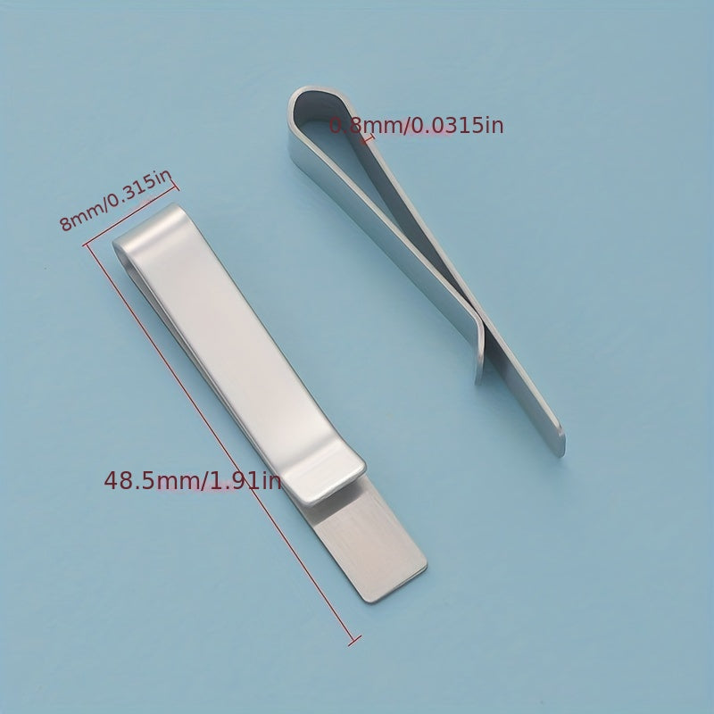 5pcs Stainless Steel Men's Tie Clips, Business Tie Accessories