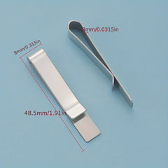 5pcs Stainless Steel Men's Tie Clips, Business Tie Accessories