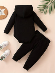 Baby Toddler KING Hooded Romper Pants Set