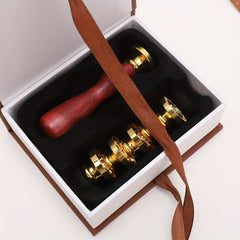 Brown Wax Seal Set European Retro Alloy Head DIY 1 Wax Seal 5 Copper Heads