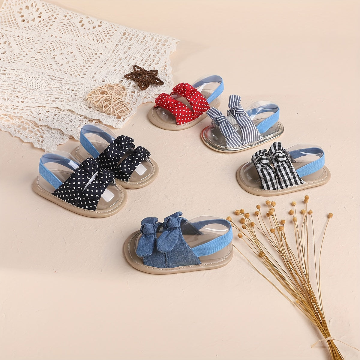 Bowknot Open Toe Sandals for Baby Girls