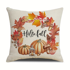 Christmas Linen Blend Throw Pillow Case - Colorful Square Cushion Cover