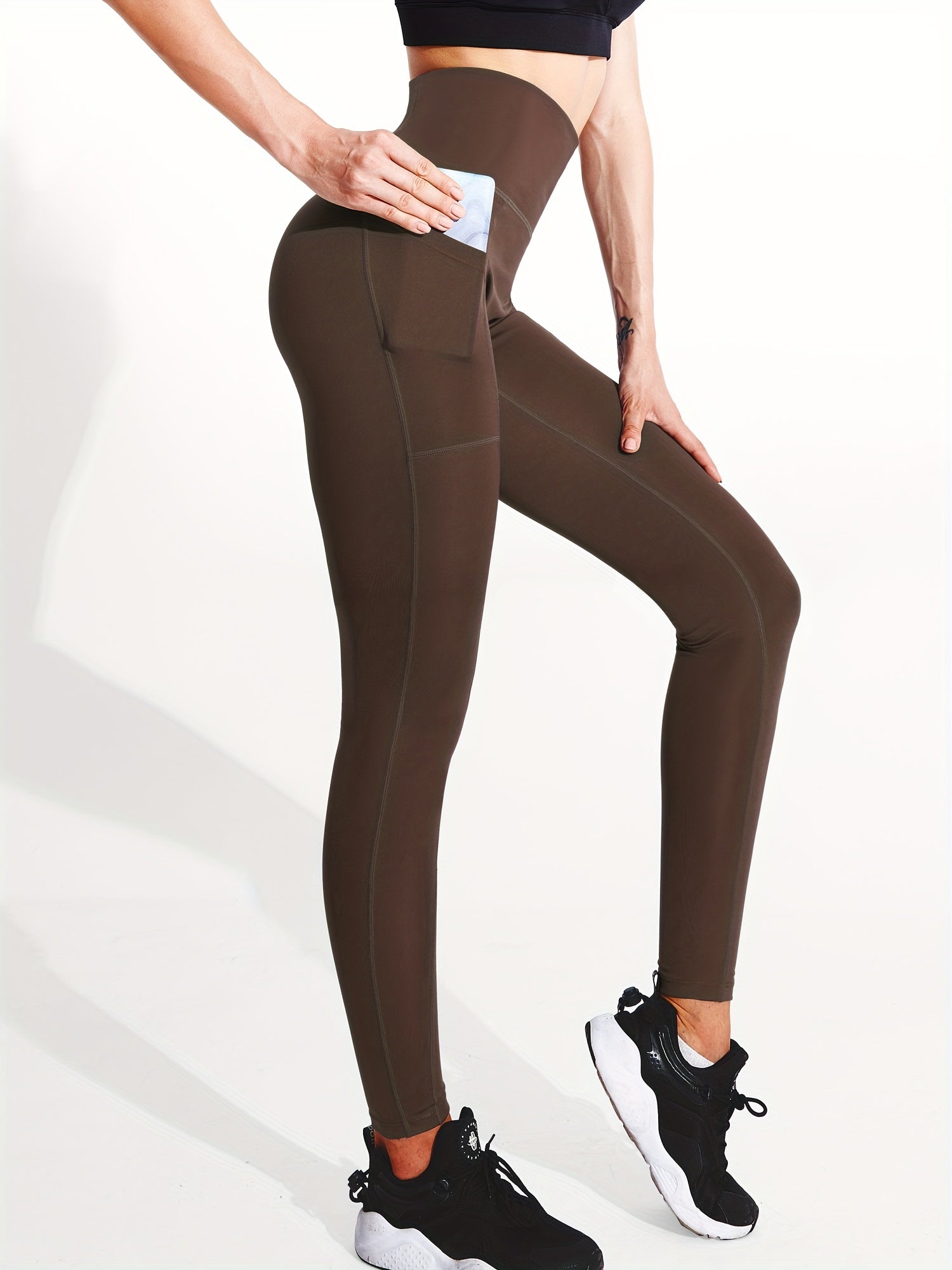 High Waist Yoga Pants Quick Dry With Pocket High Stretch Legging