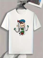 Funny Pattern Print Men's Graphic T-shirt for Summer