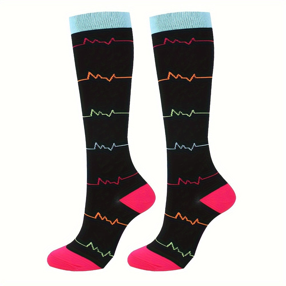 3 Pairs Knee High Compression Socks for Women Men