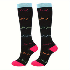 3 Pairs Knee High Compression Socks for Women Men